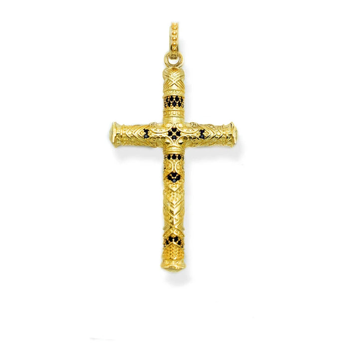 925 Sterling Silver Cross Pendant Ethnic Design Gift For Men & Women