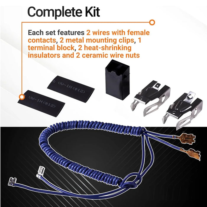 2 Pack Wb17T10006 Range Surface Burner Terminal Block Kit For Ge Kenmore Hotpoint Ranges / Stoves / Ovens Ap3203326 Wb17K10003
