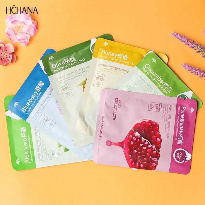 30 Piece Fresh Fruit Facial Masks Hydrating & Firming