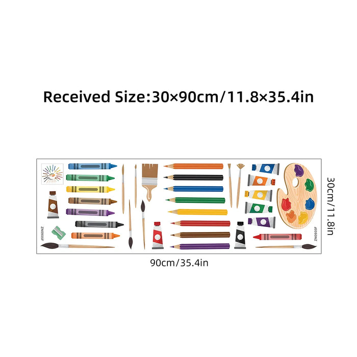 Cartoon Drawing Board Wall Stickers For Kids Room Decor