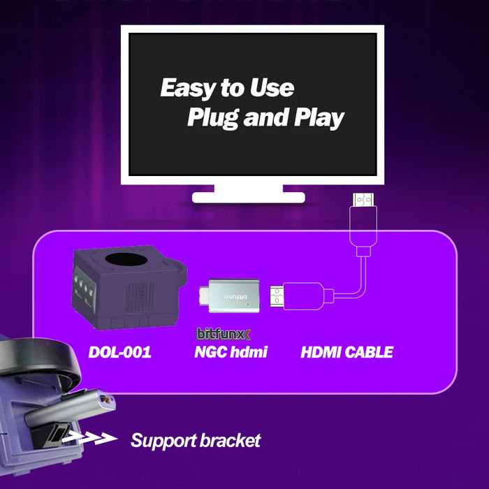 For Nintendo Gamecube Video Hdmi Adapter Digital Av To Hdmi Gc2Hdmi