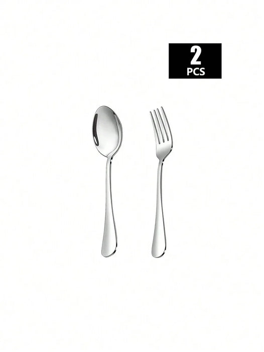 2 / 8 / 12 / 24 Piece Stainless Steel Fork & Spoon Set For Home Restaurant Wedding Party Kitchen