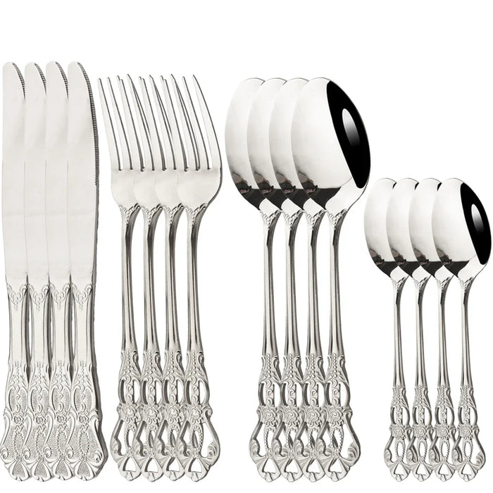 16 Piece Vintage Stainless Steel Cutlery Set