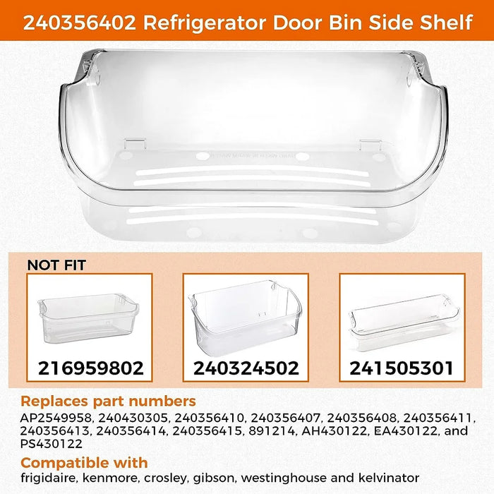 240356402 Refrigerator Door Bin Compatible With Frigidaire Refrigerator Door Shelf Ffss2615Ts0 Lfss2612Tf0 Lfss2612Te0