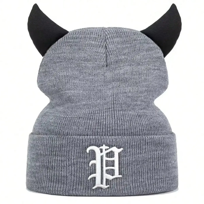 Custom Embroidered Bull Horn Beanie Unisex Winter Hat For Women & Men