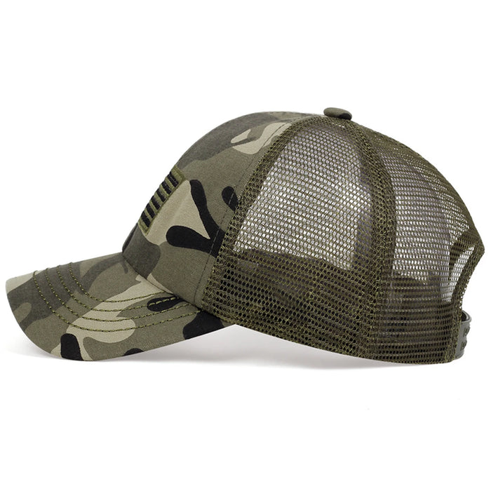 Usa Flag Embroidered Baseball Cap Adjustable Sun Hat For Outdoor Activities