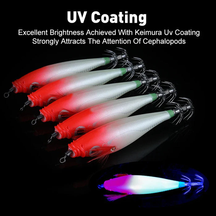 5Pcs Luminous Squid Jig For Saltwater Fishing