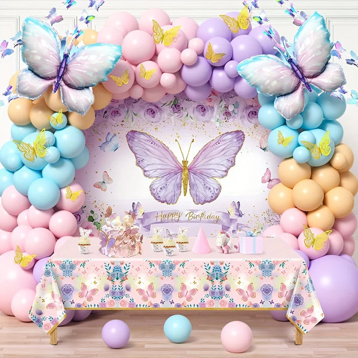 149Pcs Butterfly Balloon Garland Arch Kit Wedding Birthday Party Anniversary Graduation Festival Room Decoration