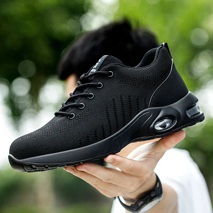 Mens Steel Toe Work Boots Anti Smash Safety Sneakers
