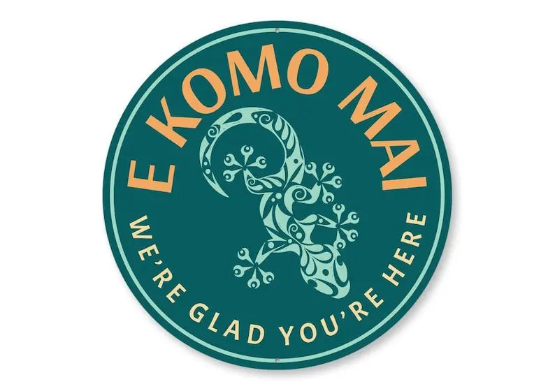 Beach Lizard Sign Tropical Home Decor