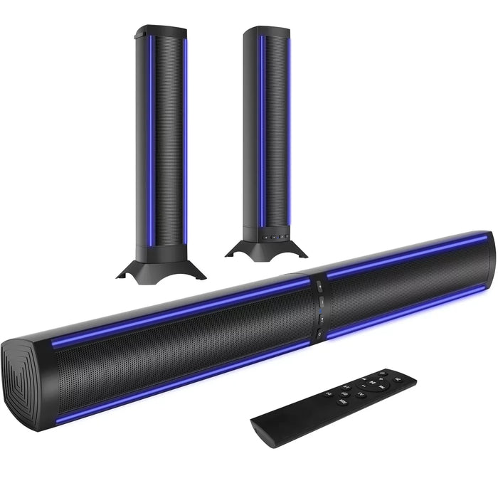 25In Soundbar For Tv Dual Subwoofers 4 Speakers 3D Stereo Bluetooth