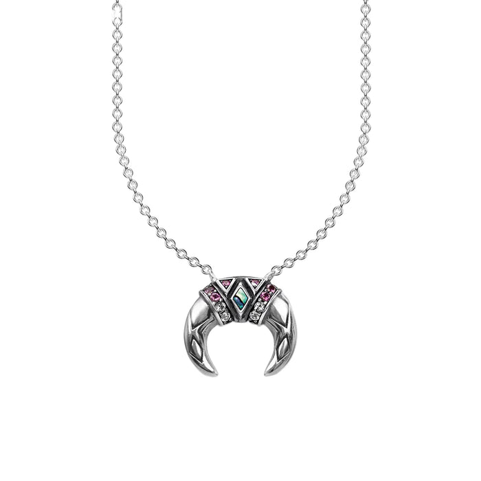 925 Sterling Silver Bohemia Tiger Tooth Necklace Link Chain For Women