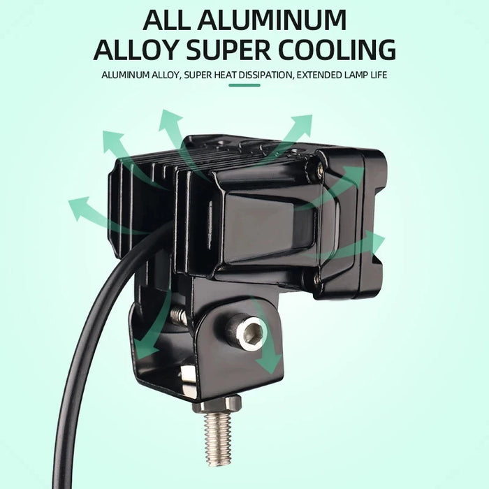 12V Dual Colour Led Motorcycle Fog Lamp