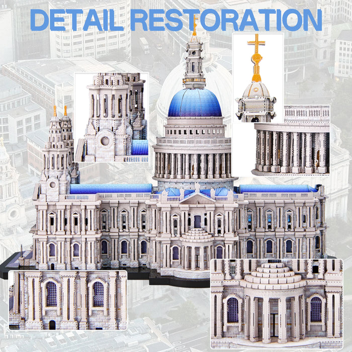 St. Paul's Cathedral 3D Metal Puzzle Kit Home Decor Gift