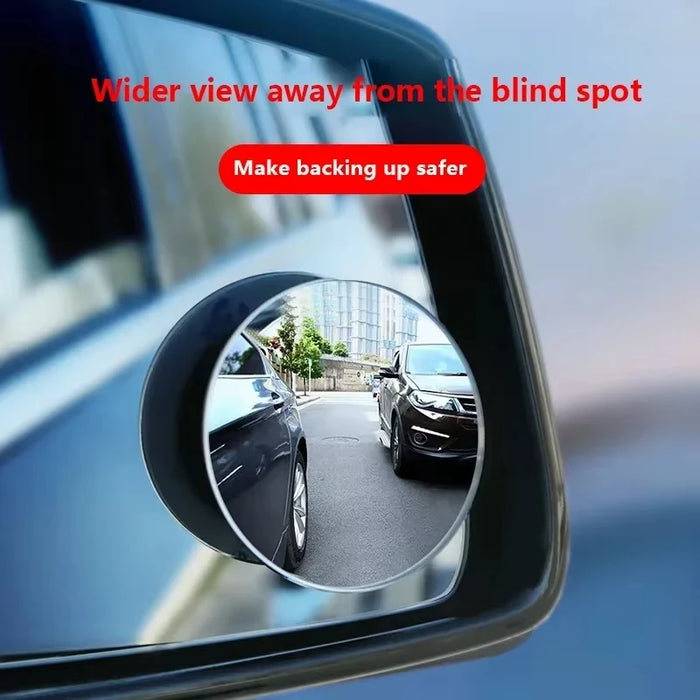 Adjustable Car Blind Spot Mirrors 2Pcs 360 Degree Rearview Convex For Parking & Reversing