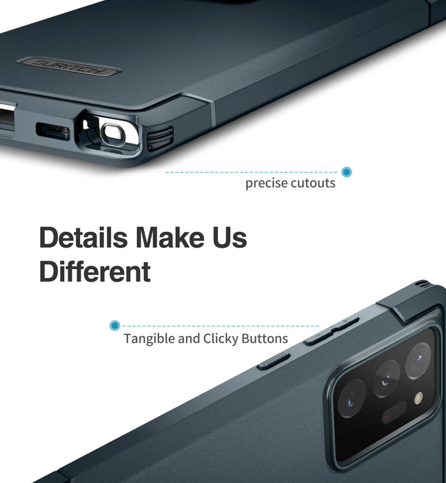 For Samsung Galaxy Note 20 Ultra 6.9 Inch Full-Body Protective Rugged Heavy Duty Shockproof Case 2 Front Frames Protector