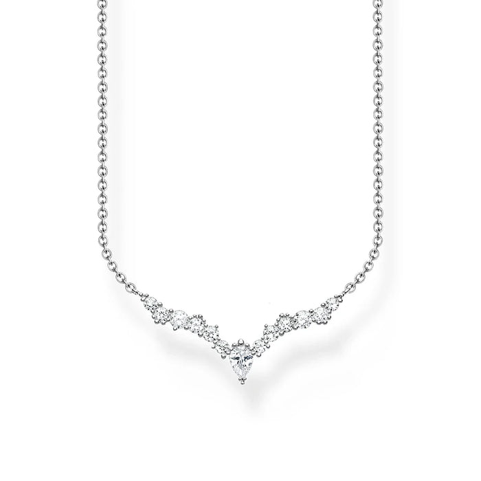 925 Sterling Silver Water Drop Necklace & Earrings Set Ice Crystals Design Romantic Gift For Women