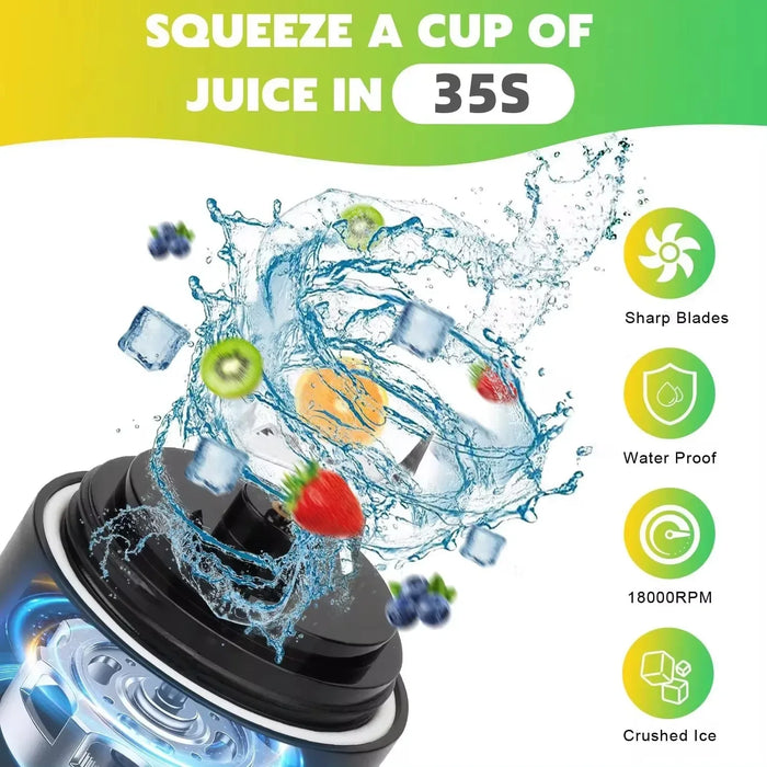 500Ml Cup Rechargeable Portable Blender For Smoothies