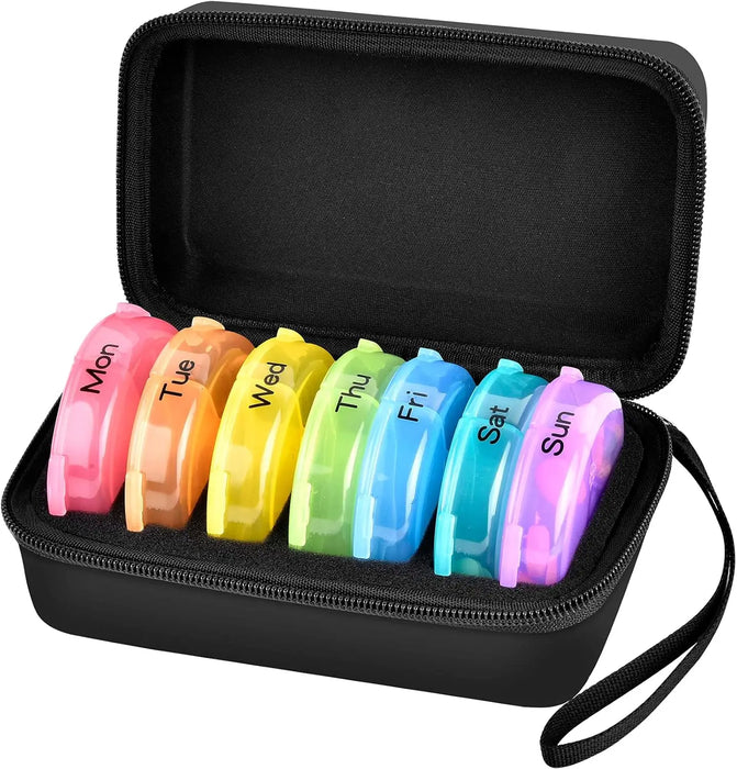 Large 3X Daily Pill Organizer 7 Day Travel Case