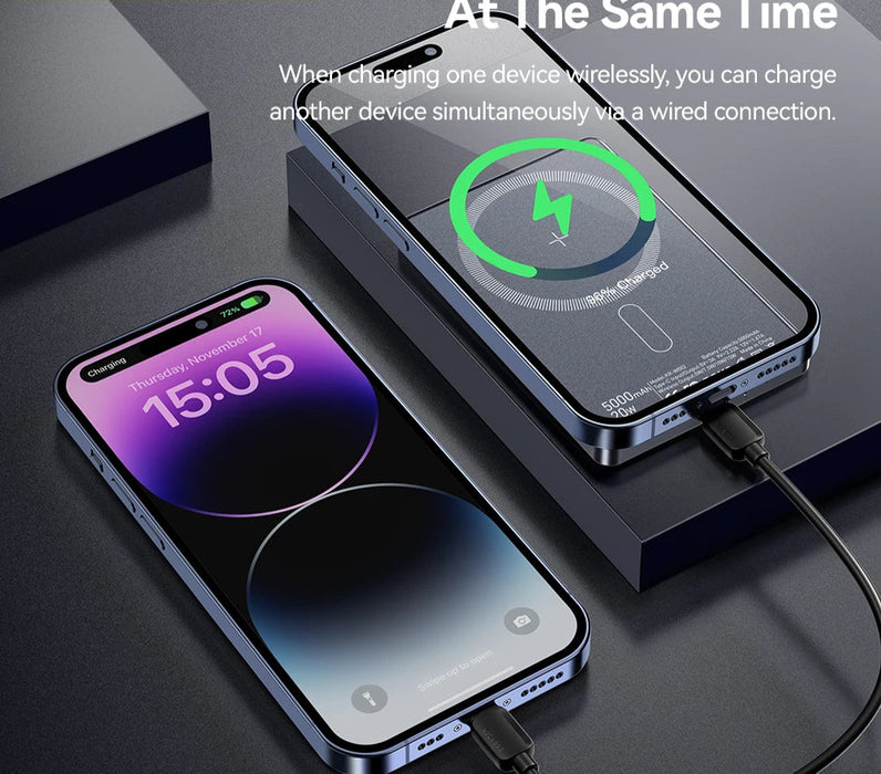 Thin Wireless Power Bank Magnetic 20W 5000Mah Portable Fast Charging External Battery For Magsafe For Iphone 16 15 14 13