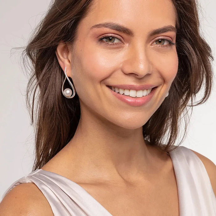 925 Sterling Silver Real Tear Drop Dangle Earrings Romantic Gift For Women