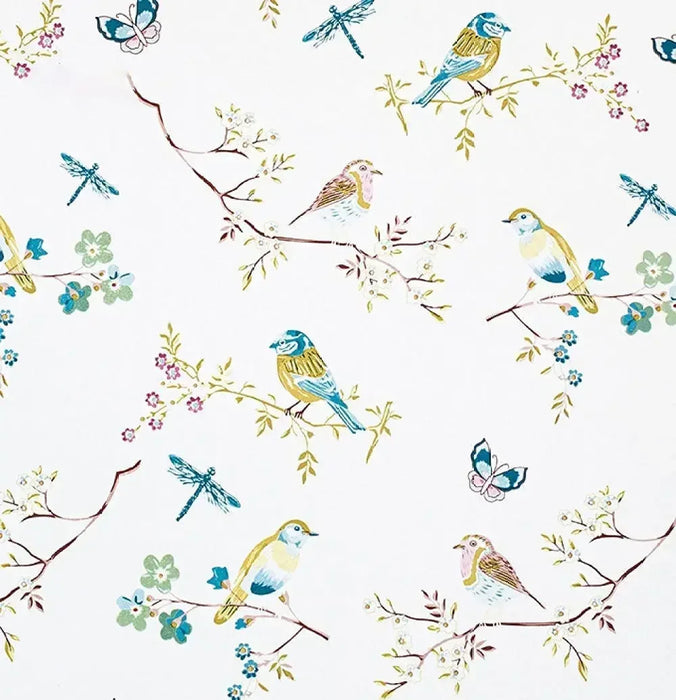 Frosted Glass Film For Home Bathroom Office - Static Cling Non-Adhesive Stained Glass Window Stickers With Bird Design