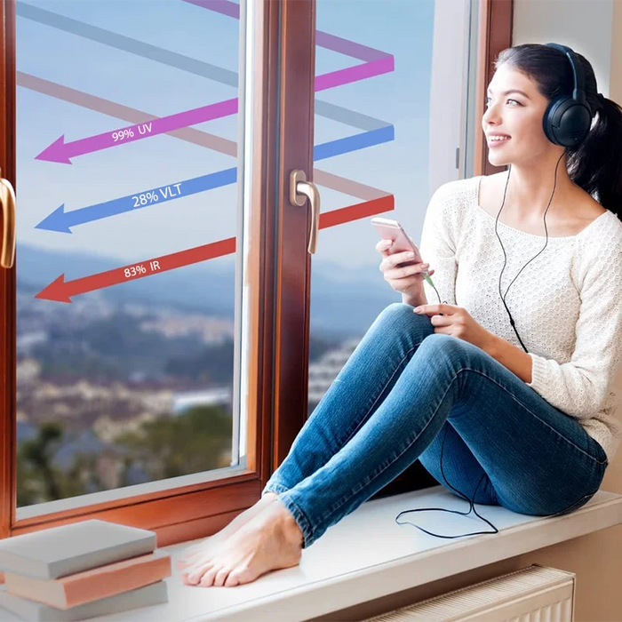 Uv-Proof One Way Mirror Film - Silver