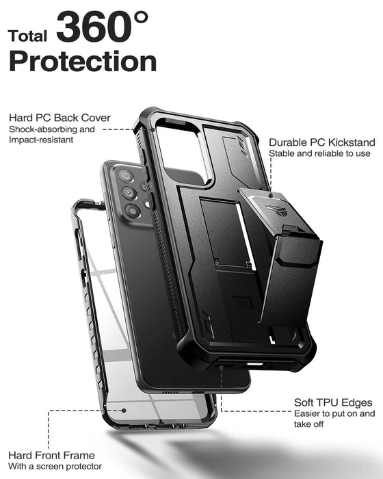 For Samsung Galaxy A33 5G Full Body Bumper Military Grade Armor Shockproof Hard Case With Built-In Screen Protector
