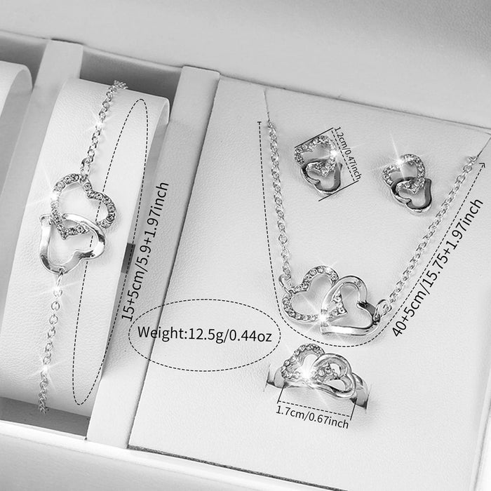 6 Piece Diamond Steel Band Watch Set