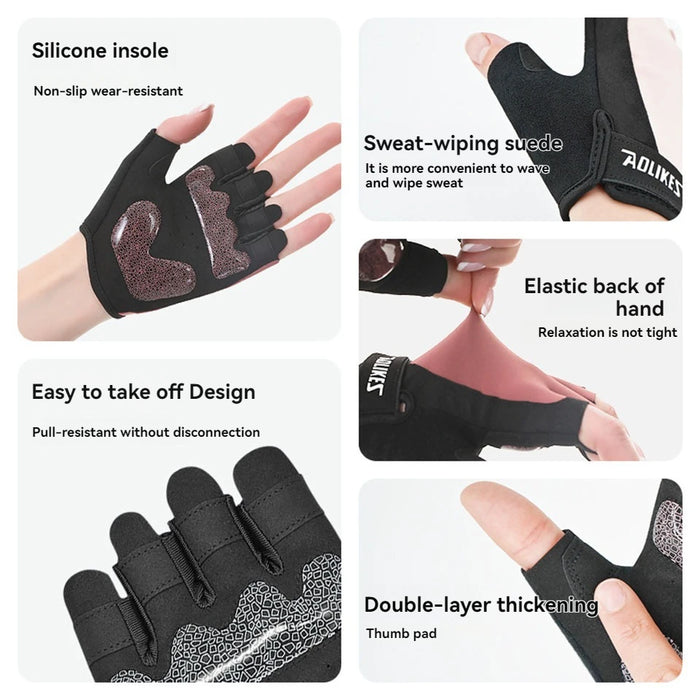Lightweight Workout Gloves For Weightlifting & Cycling Excellent Grip
