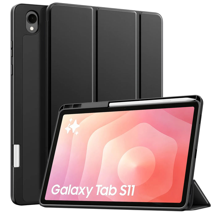 For Samsung Galaxy Tab S11 11 Inch 2025 Sm-X730 / X736B Slim Stand Soft Tpu Back Protective Case With S Pen Holder & Auto Wake
