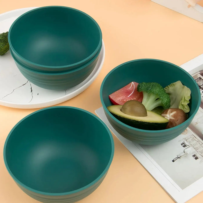 4 / 6 / 8 Piece Reusable Dark Green Cereal Bowls Ideal For Camping