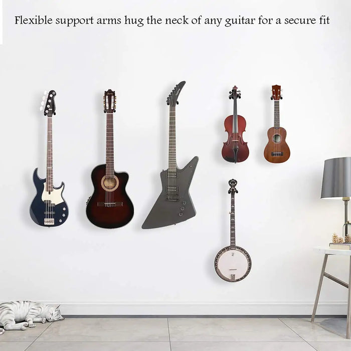 Metal Guitar Wall Mount Hanger Black