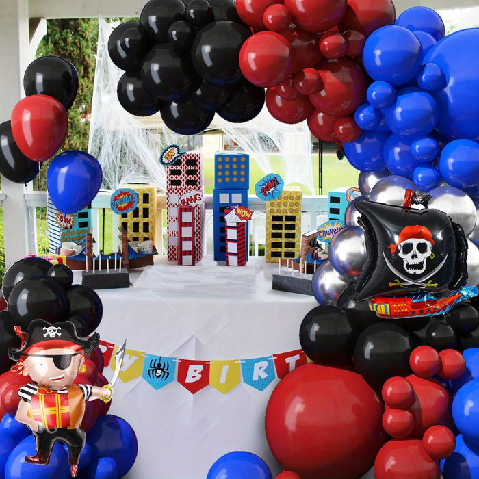 147Pcs Pirate Party Balloon Garland Set Suitable For Birthday Parties Baptisms Bachelorette Parties And Other Decorations