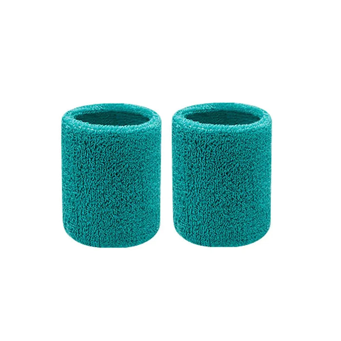 Pair of Sport Wristbands Cotton Sweatband For Tennis Basketball Running Gym