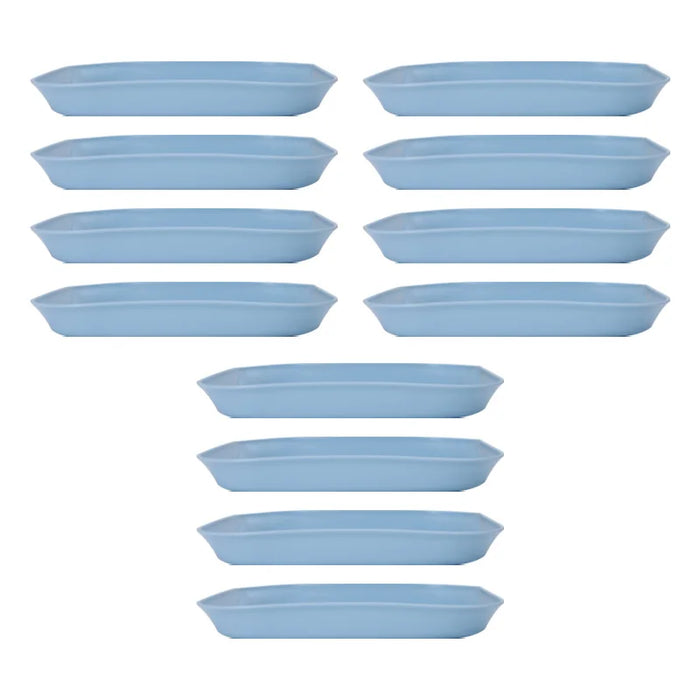 4 / 8 / 12 Piece Reusable Light Blue Snack Plates