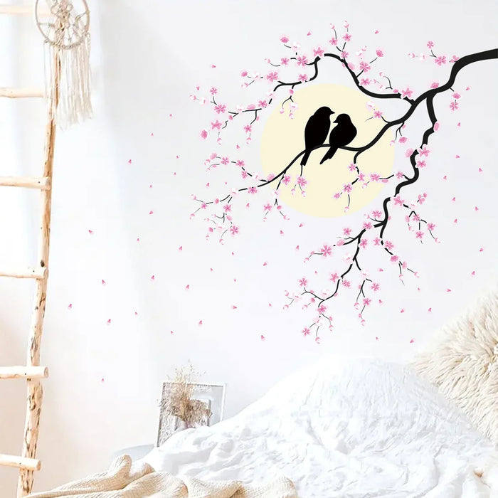 Waterproof Cherry Tree Wall Decals For Kids Room Decor