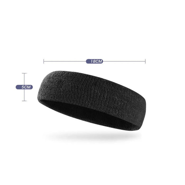 Stretchy Cotton Headband For Sports & Fitness Unisex Sweatband