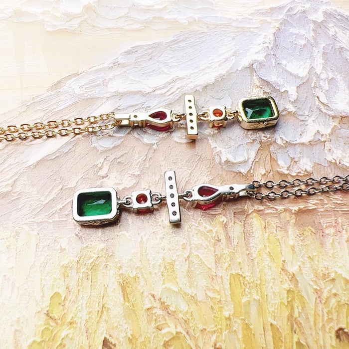 925 Sterling Silver Geometric Necklace Fashion Jewelry For Women