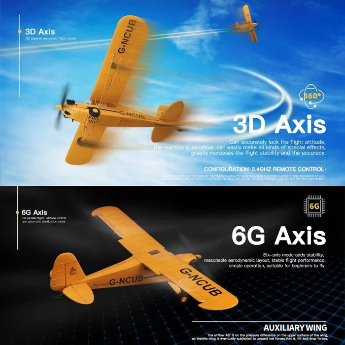 650mm Wingspan Rc Plane 3d/6g System