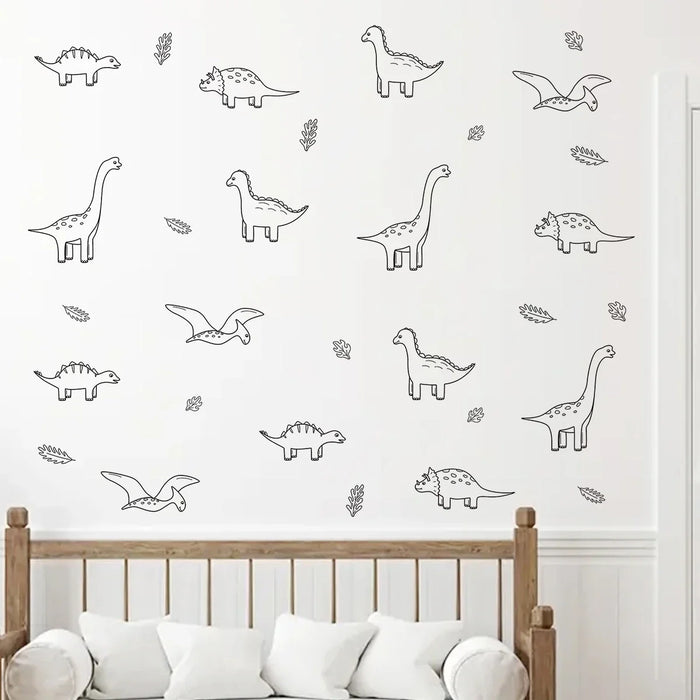 3 Piece Dinosaur Wall Sticker Set For Kids Room Decor