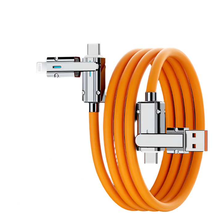 180 Degree Rotating 4 In 1 Usb C Charger Cable