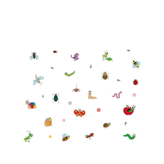 3 Piece Insect Wall Decals For Kids Room Decor