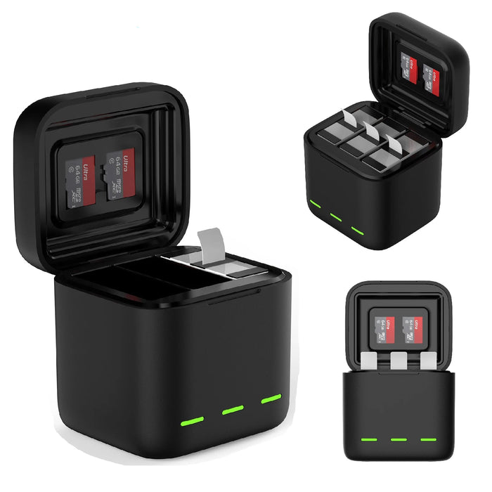3-Slot Portable Charger For Gopro Hero 13 Batteries