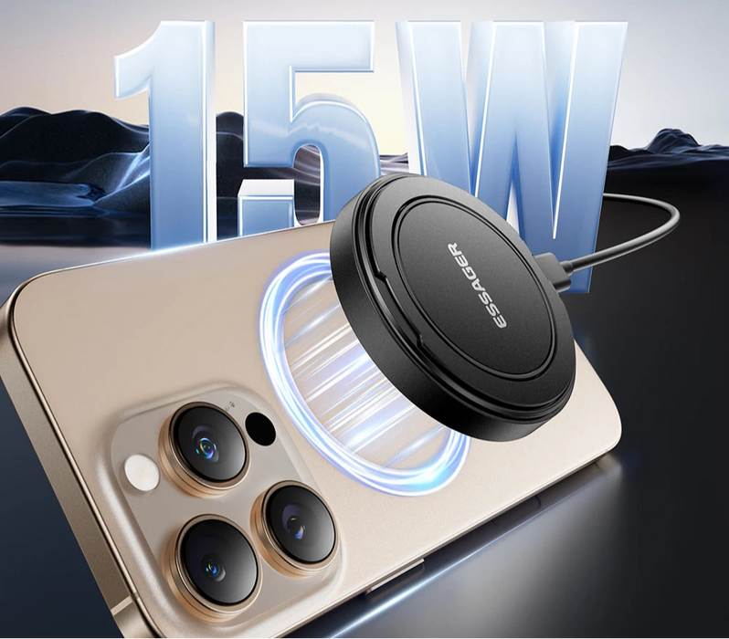 Magnetic Wireless Charger With Holder 15W Fast Charging For Iphone16 15 14 13Pro Max Airpods Mini Wireless Phone Charger