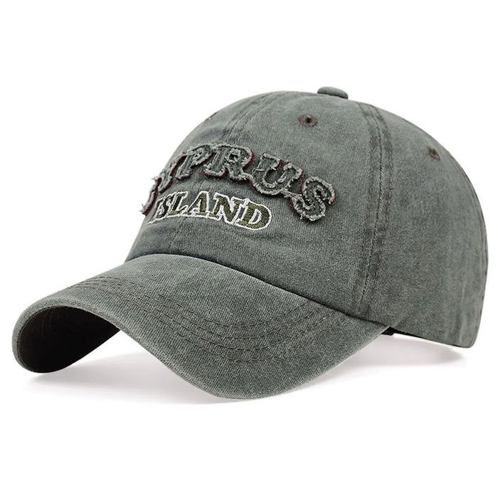 Unisex Washed Baseball Cap Adjustable Sunscreen Hat For Spring / Autumn