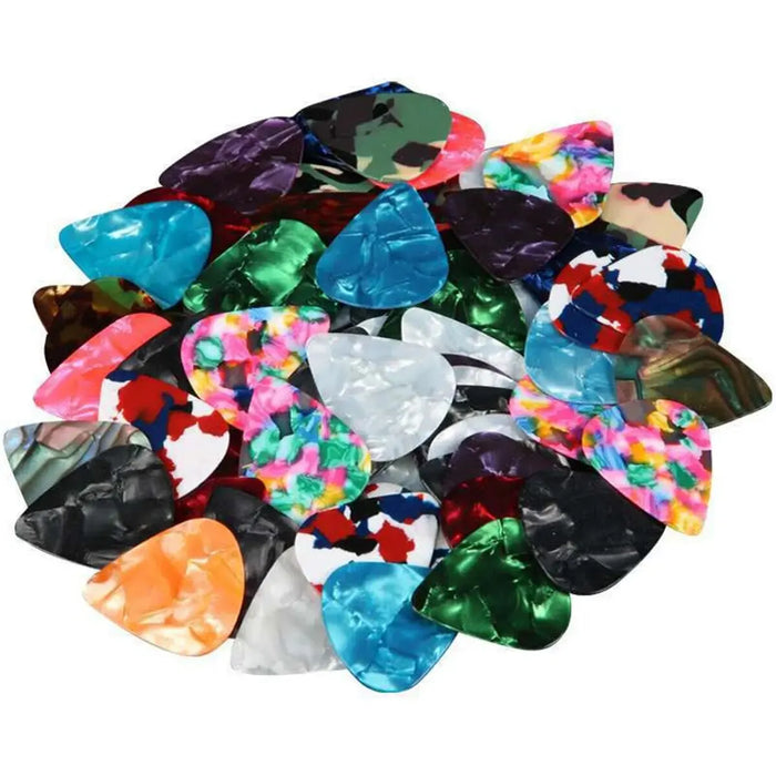 100 Mixed Colour Guitar Picks Assorted Sizes