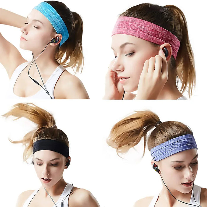 Women Non Slip Sweatband For Sports Moisture Wicking Headband For Running Yoga