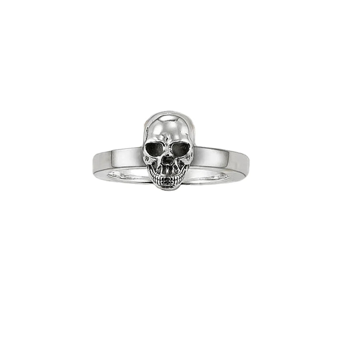 925 Sterling Silver Rebel Skull Ring Unisex Punk
