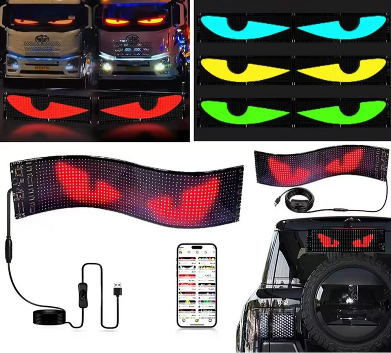 Usb Rgb Car Led Display Remote Control Flexible Graffiti Pattern 5V